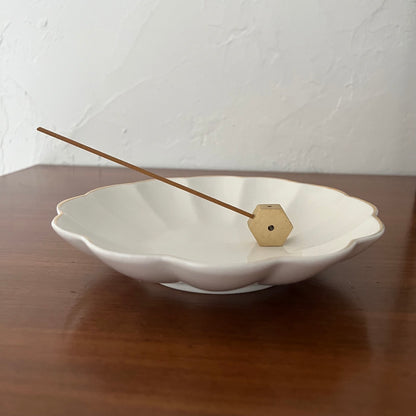 incense holder set -gold×white-
